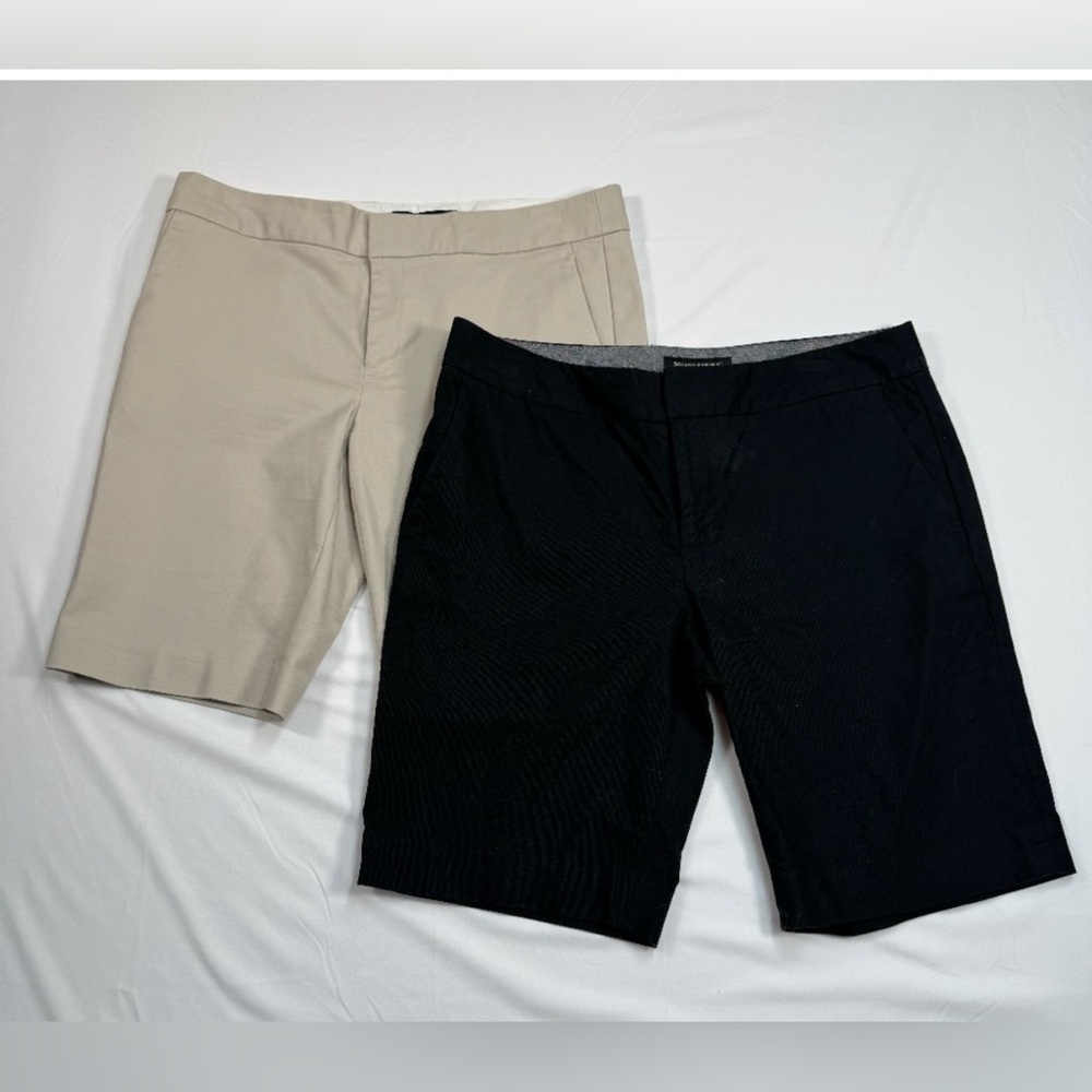 Banana Republic Women’s Hampton Fit Black and Tan Shorts- 2 Pack